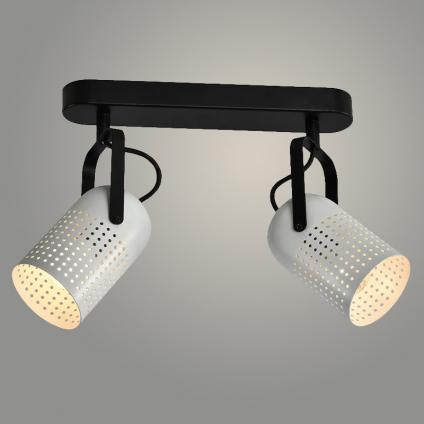 Спот 23960/2 BK+WH черный/белый 2x40W E27 h135, 24